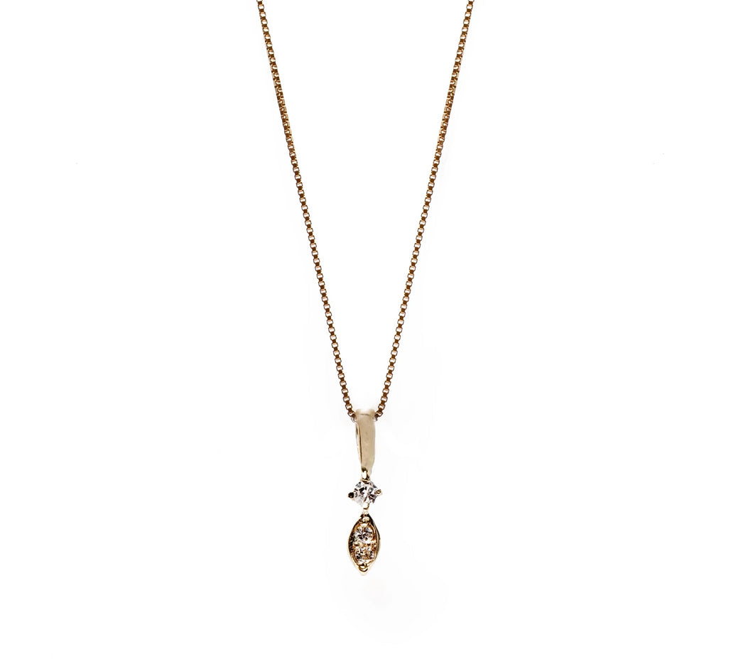 vega necklace - 14k & diamonds