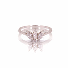 Load image into Gallery viewer, lotus - three leaves diamond ring
