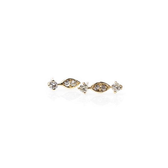 Arya earrings - 14k gold & diamond earrings