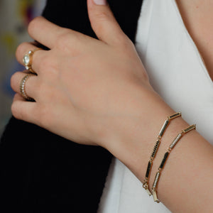 calliope - 14k & black diamonds bracelet