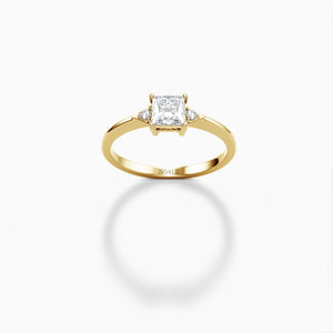 London - 14k gold & diamond ring