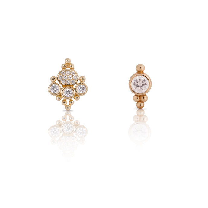Sara Lee -  14k & diamonds earring