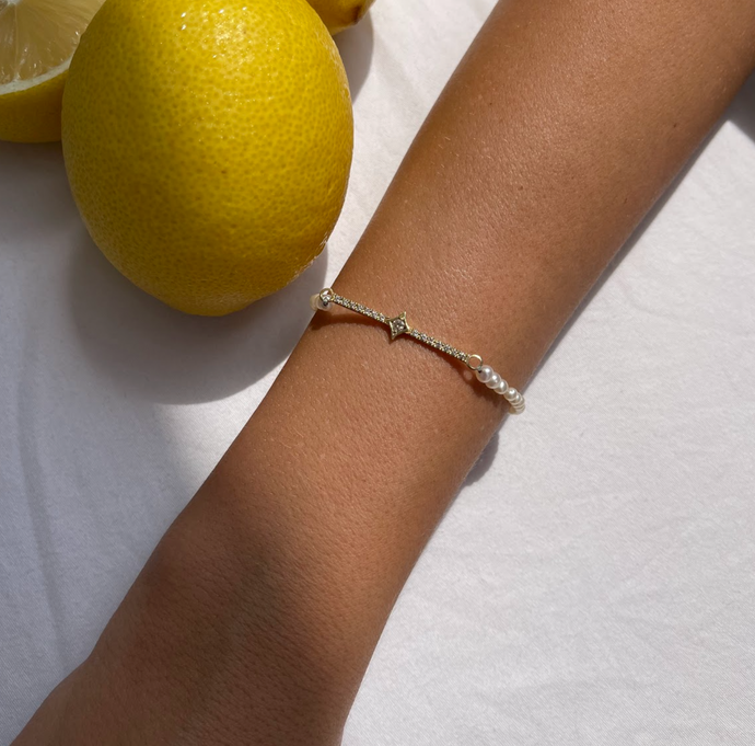 Pearla - 14k & diamonds bracelet