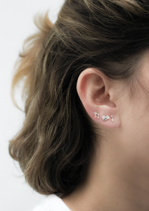 Lou - 14k, diamond & sapphire earrings