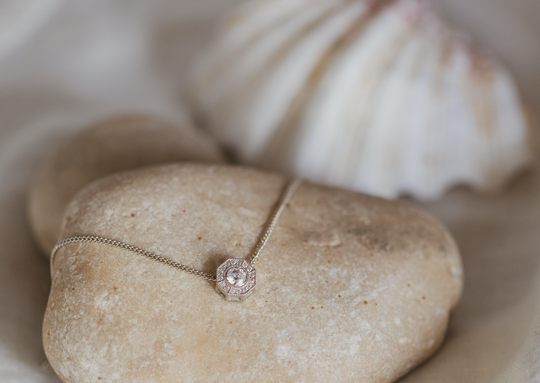 salomé necklace - 14k & diamonds