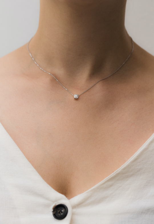 renée necklace - 14k & diamonds