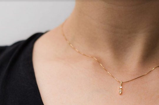 vega necklace - 14k & diamonds