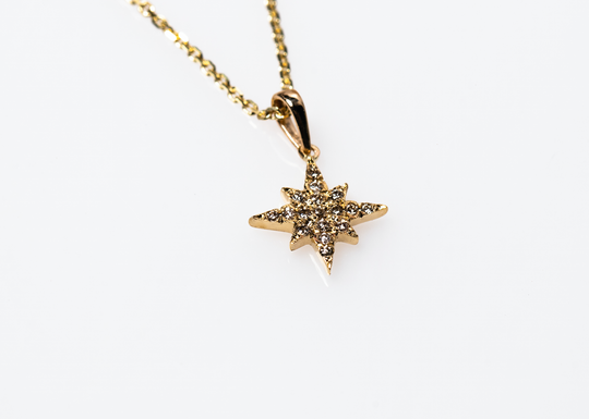 estrea necklace - 14k & diamonds