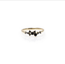 Load image into Gallery viewer, Milou - a symmetric black diamond ring