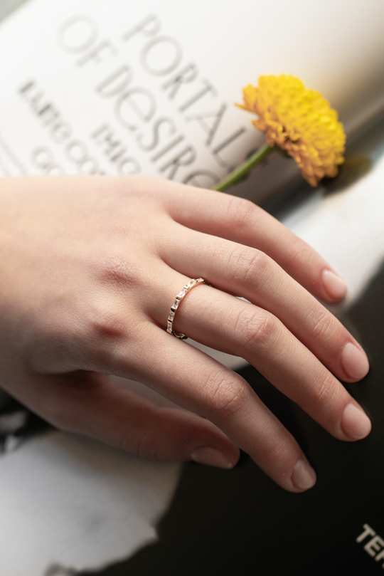 antoine eternity baguettes diamond ring