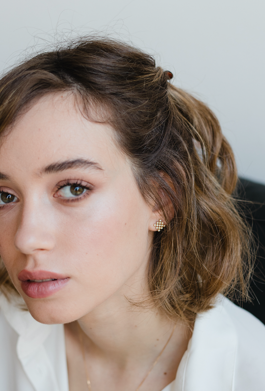 Hive diamond earrings