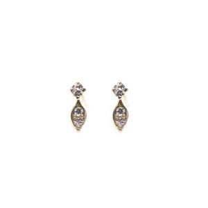 Vega - 14k gold & diamond earrings
