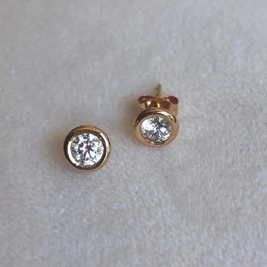 Gilles - 14k & diamond earrings