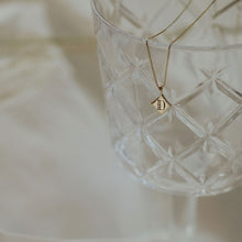 Load image into Gallery viewer, rhombus shape initial gold necklace