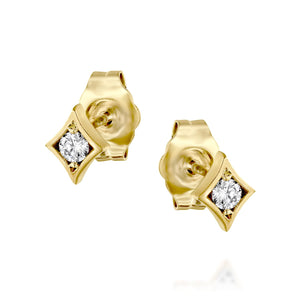 Bonnie - 14k & diamond stud earrings