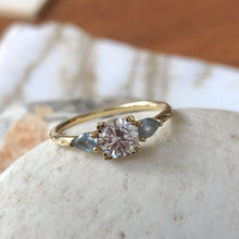 Load image into Gallery viewer, colette - diamond &amp; aquamarine ring