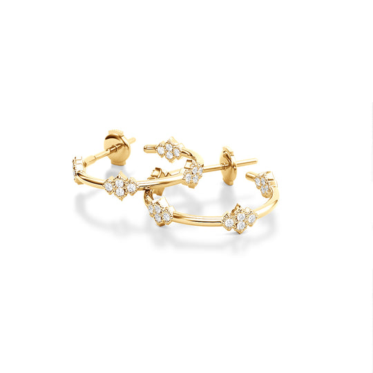 Ada - diamond hoop earrings