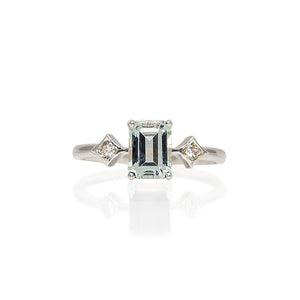 émile aquamarine & diamonds ring