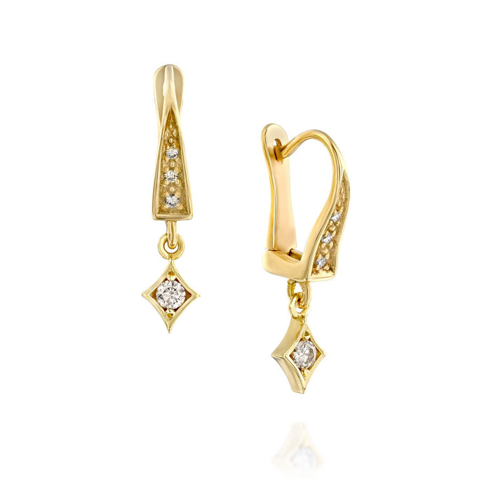 Layla - 14k & diamonds dangle earrings
