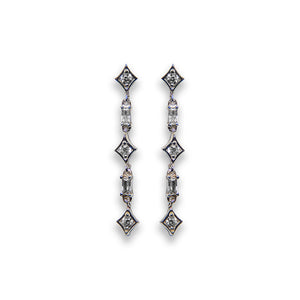 André long cascade diamond earrings