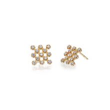 Load image into Gallery viewer, Hive diamond earrings