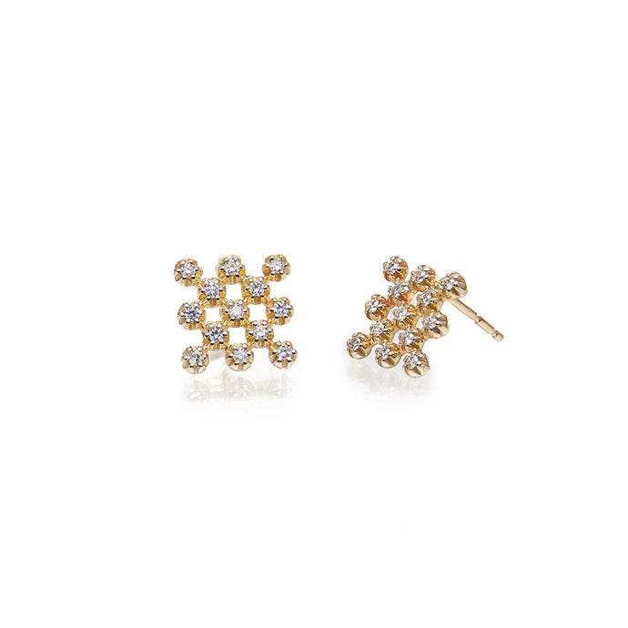Hive diamond earrings